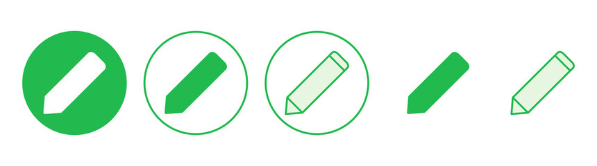 Pencil icon set. pen symbol. edit icon vector