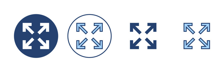 Fullscreen Icon vector. Expand to full screen sign and symbol. Arrows symbol