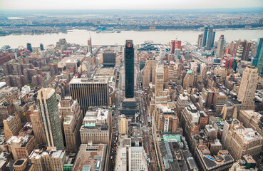 The New York City Skyline During a Foggy Morning