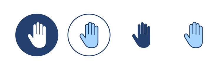 Hand icon vector. hand sign and symbol. palm