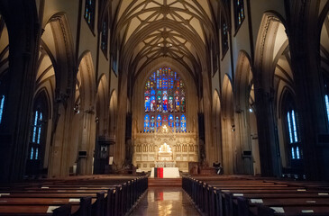 Fototapeta na wymiar The Trinity Church in Manhattan, New York City