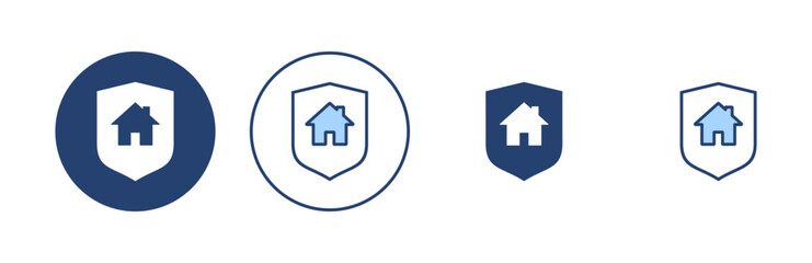 house insurance icon vector. house protection sign and symbol