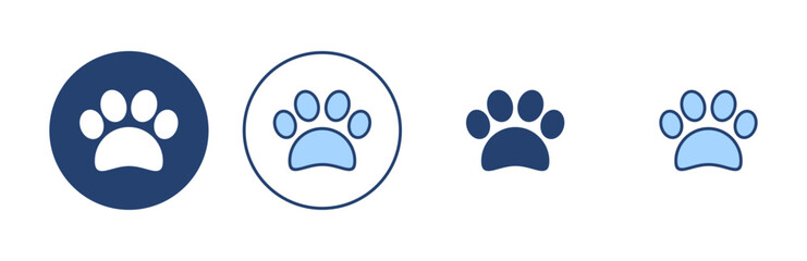 Paw icon vector. paw print sign and symbol. dog or cat paw