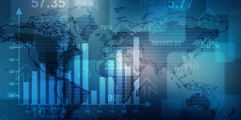 Obraz premium 2d rendering Stock market online business concept. business Graph 