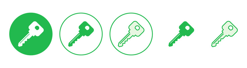 Key icon set. Key vector icon. Key symbol