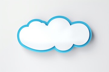 Obraz premium Cloud. Abstract white cloud isolated on white background. illustration