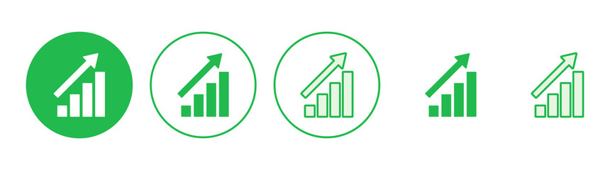 Growing graph Icon set. Chart icon. diagram icon