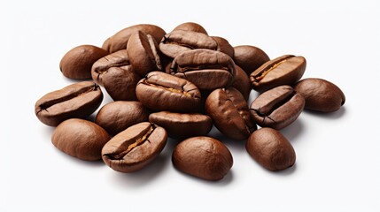 Obraz premium Coffee beans isolated on white background.