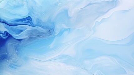 Obraz premium Beautiful color abstract background from mixied water and oil. Pastel colored abstraction. Blue and white background.