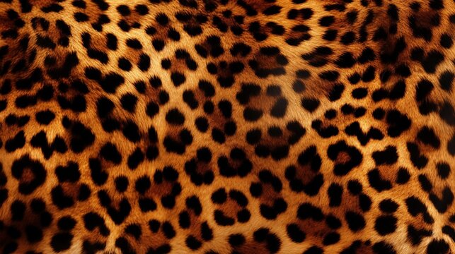 Seamless leopard texture, leopard fur, african animal print