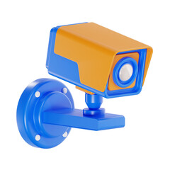 3d cctv camera, corruption 3d icon set, high quality render, transparent background