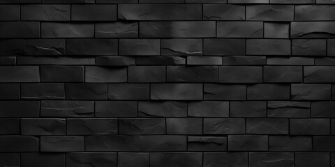 Abstract black wall, Old black brick wall, HD Black Brick Wall, generative Ai