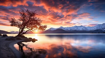 That Wanaka Tree at sunrise | Wanaka, NEW ZEALAND