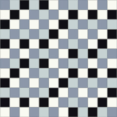 Japanese Gray Checkered Vector Seamless Pattern