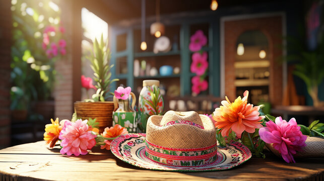easter table setting HD 8K wallpaper Stock Photographic Image 