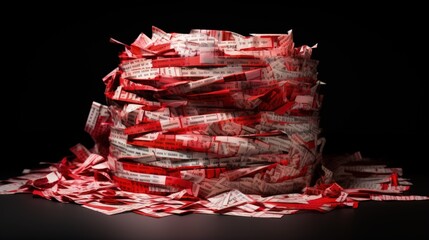Shredded document with Data Protection Act printed in red