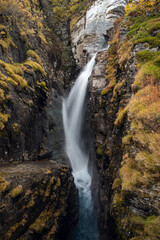 Fototapeta na wymiar A Waterfall in Swedish Lapland