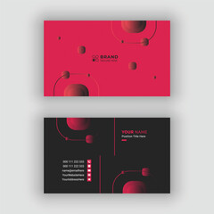 Corporate Red And Black Business Card