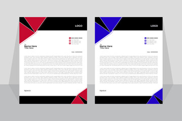 .Professional and modern company business letterhead template. Letterhead template in Abstract style design.

