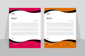 .Professional and modern company business letterhead template. Letterhead template in Abstract style design.
