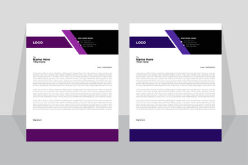 Obraz premium Abstract letterhead design modern business letterhead design template. Set to print with vector & illustration. 