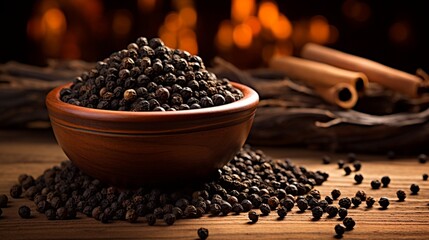 coffee beans in a bowl generated by AI - obrazy, fototapety, plakaty