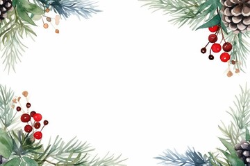watercolor christmas frame background
