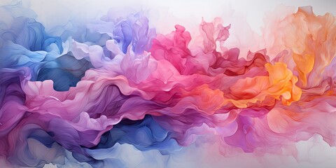 An abstract watercolor painting with a blend of soothing pastel colors, evoking a sense of calm and creativity. Concept of artistic inspiration by Generative AI