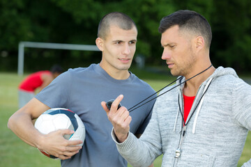 a football coaching and equipment