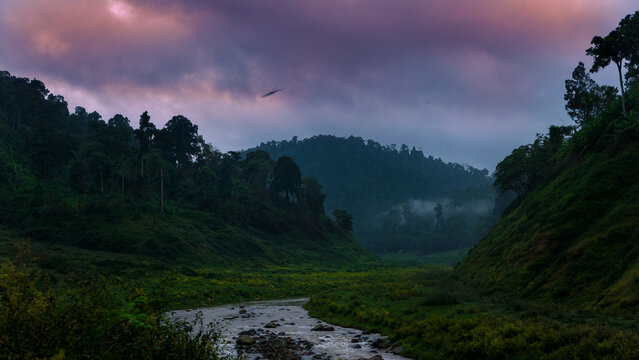 sunrise in the mountains
