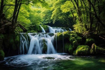 Fototapeta premium tropical forest waterfall