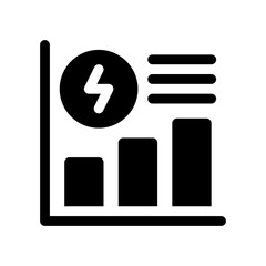 energy costs glyph icon