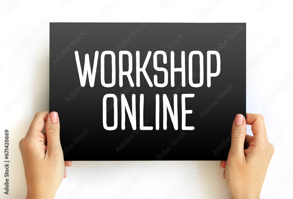Poster workshop online - collaborative discussion where you and your participants will dive into a specific
