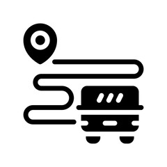 bus glyph icon