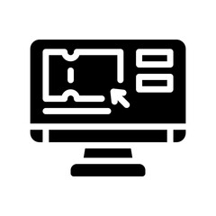 online booking glyph icon