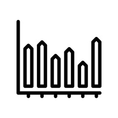 bar graph line icon