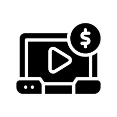 monetization glyph icon