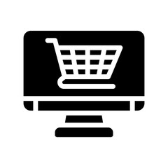 shopping cart glyph icon