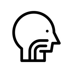 esophagus line icon