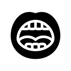 mouth glyph icon