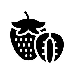 strawberry glyph icon