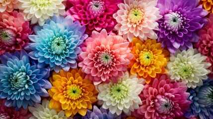 colorful flowers background generated by AI