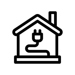 green house line icon