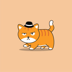 cute cat wearing a hat
