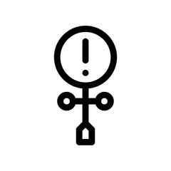 warning sign line icon