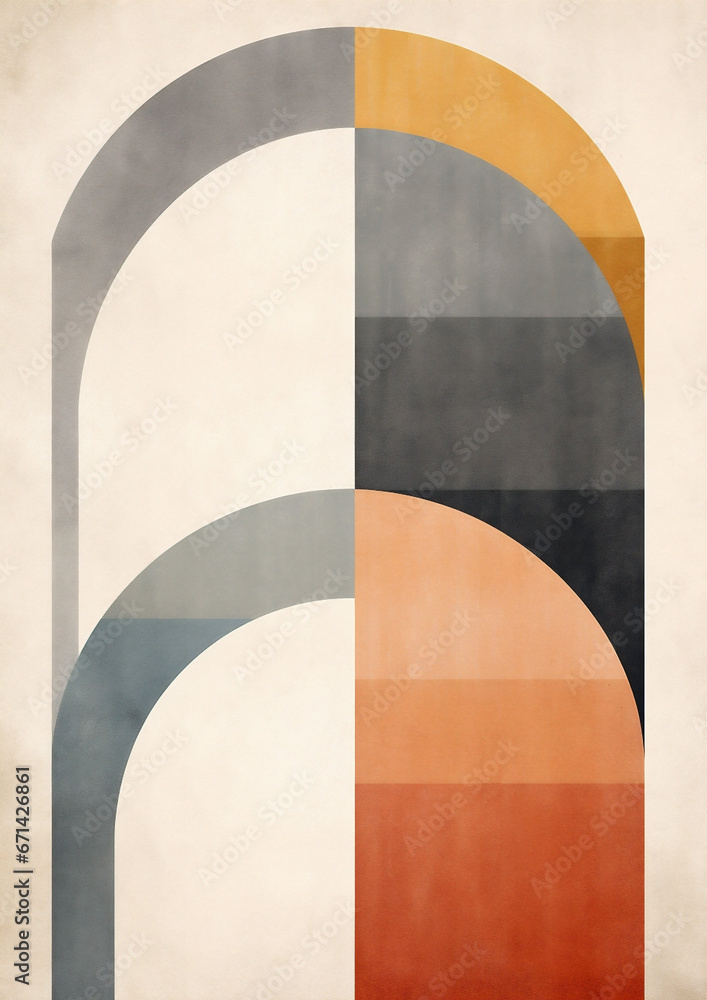 Poster art design simple illustration geometric pattern banner shape background abstract modern print