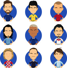 avatar set of football player best for profile picture © Sammy Krizpy