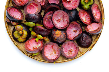 Fresh mangosteen peel. Mangosteen peel as a good cure for upset stomachs, inflammation on the skin,...