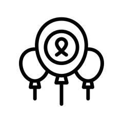 balloons line icon
