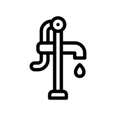 water pump line icon